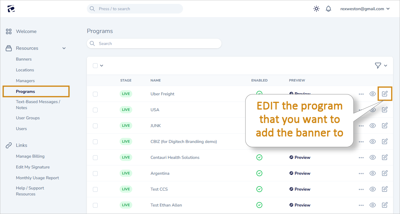 email signature add text message to user group