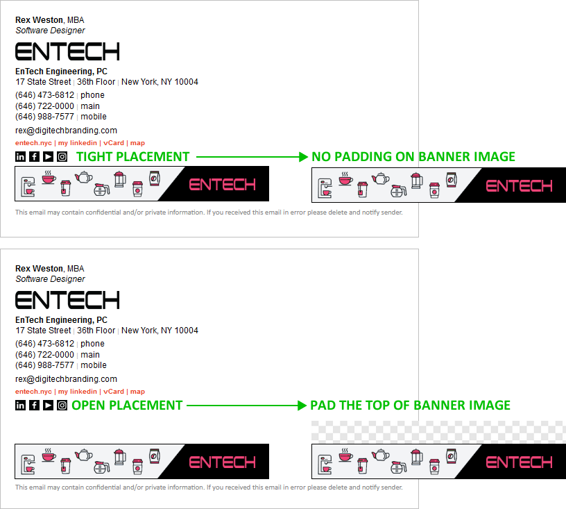 email signature banner size
