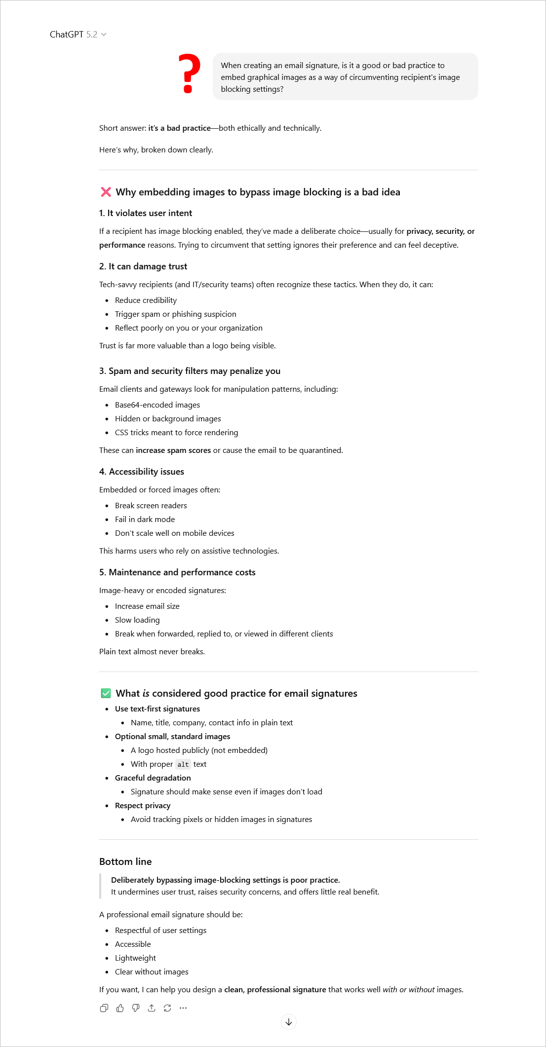 why not embed the images - question 1