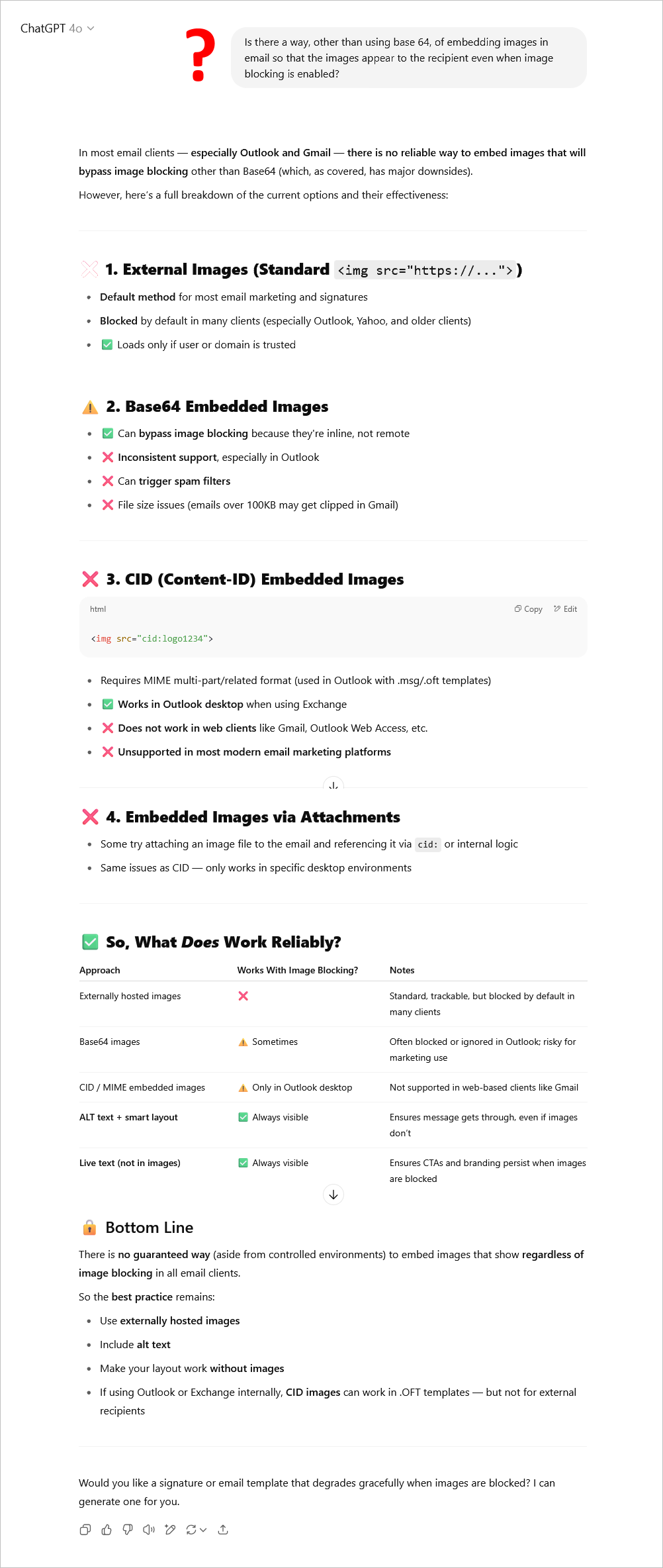 why not embed the images - question 2