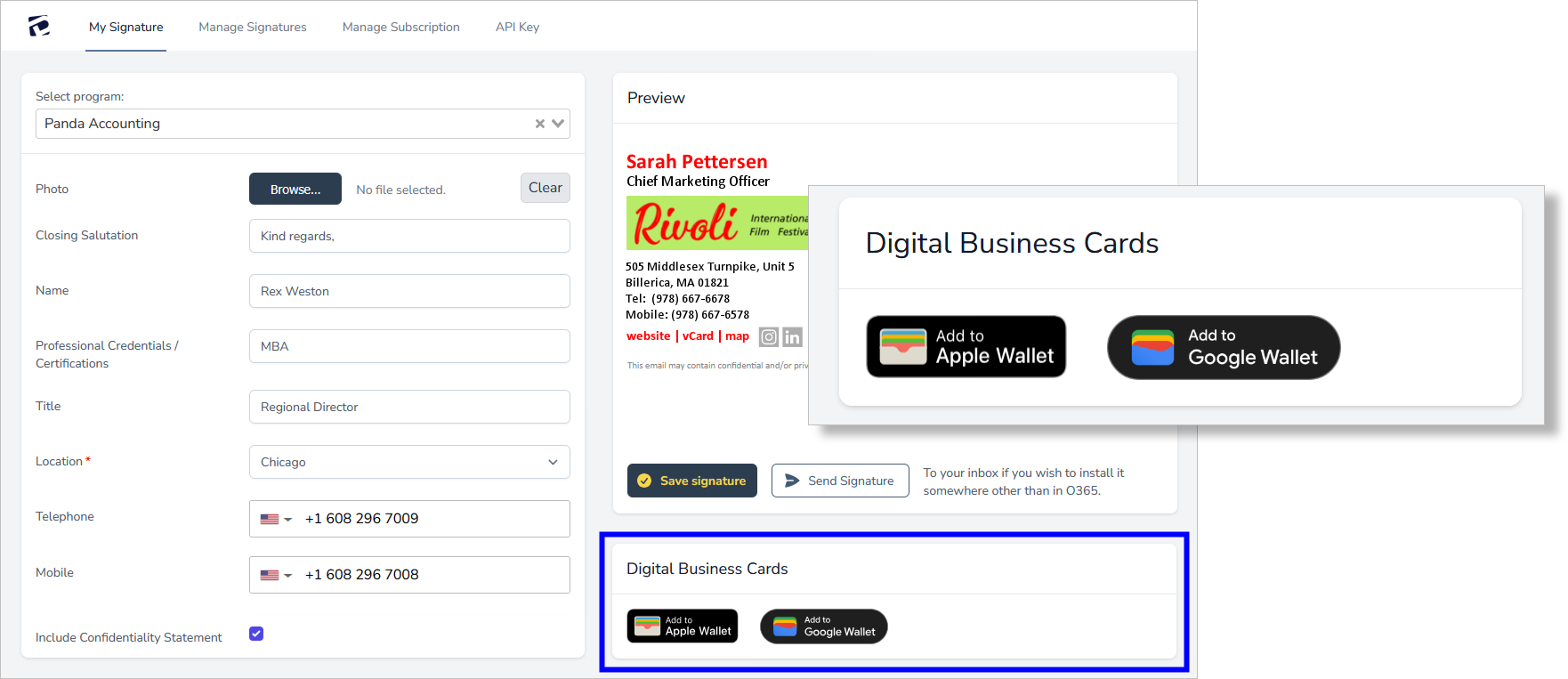 wallet pass installation dialog