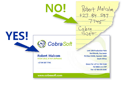 Business Card / Scrap of Paper