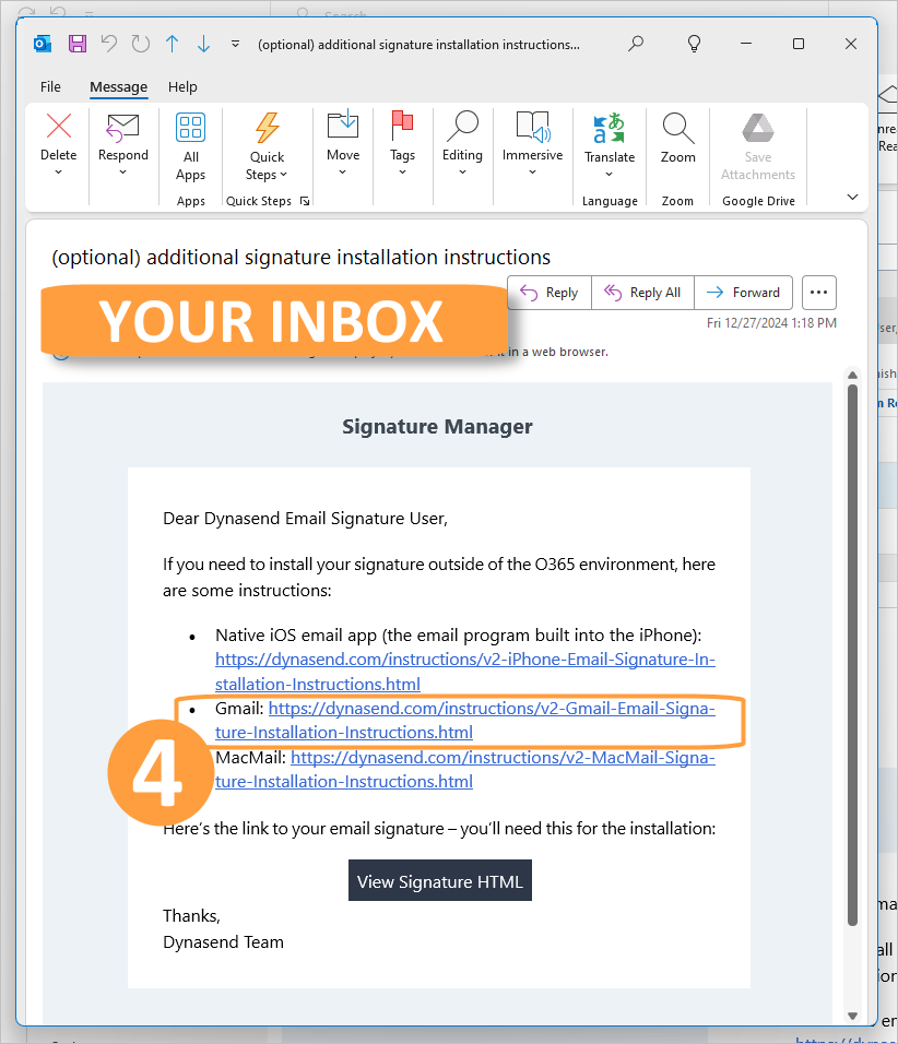 Gmail manual install step 4