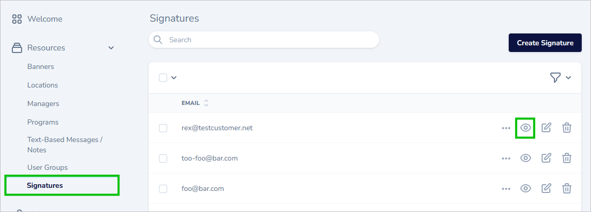 managers email signature dashboard functionality - qr code 1