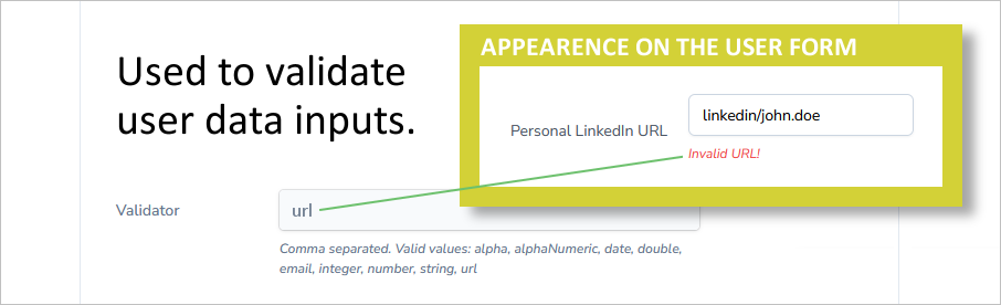 email signature form validator