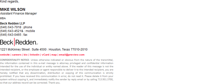 Custom business email signature sample 14