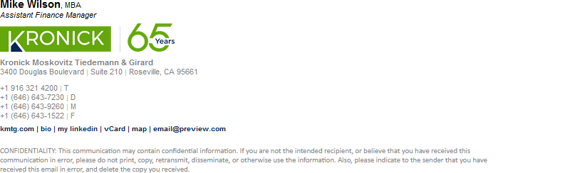 Custom business email signature sample 2