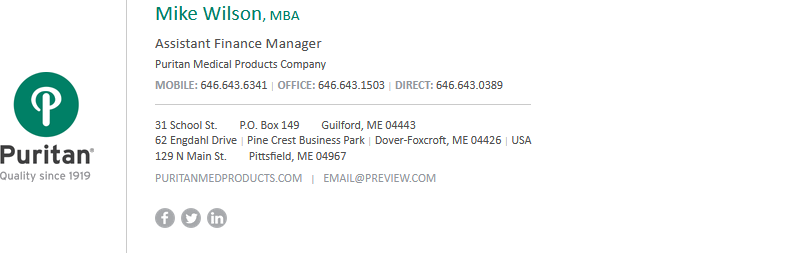 Custom business email signature sample 27