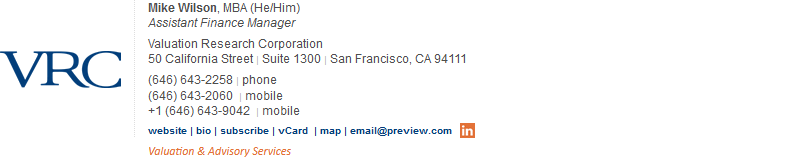 Custom business email signature sample 43