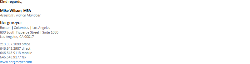 Custom business email signature sample 6